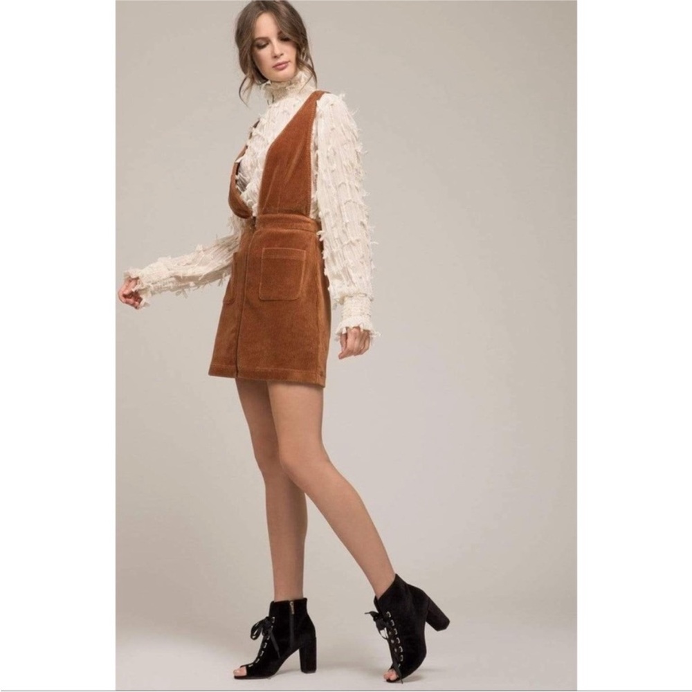 NWT Anthropologie Tan Corduroy Pinafore